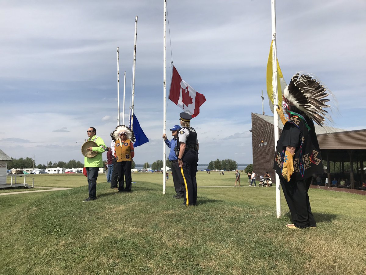 lacstanne's tweet photo. Opening Ceremonies - 2017 LSAP welcoming all pilgrims. #NativeCatholic #StAnne #Indigenous https://t.co/9V7xgEaODv
