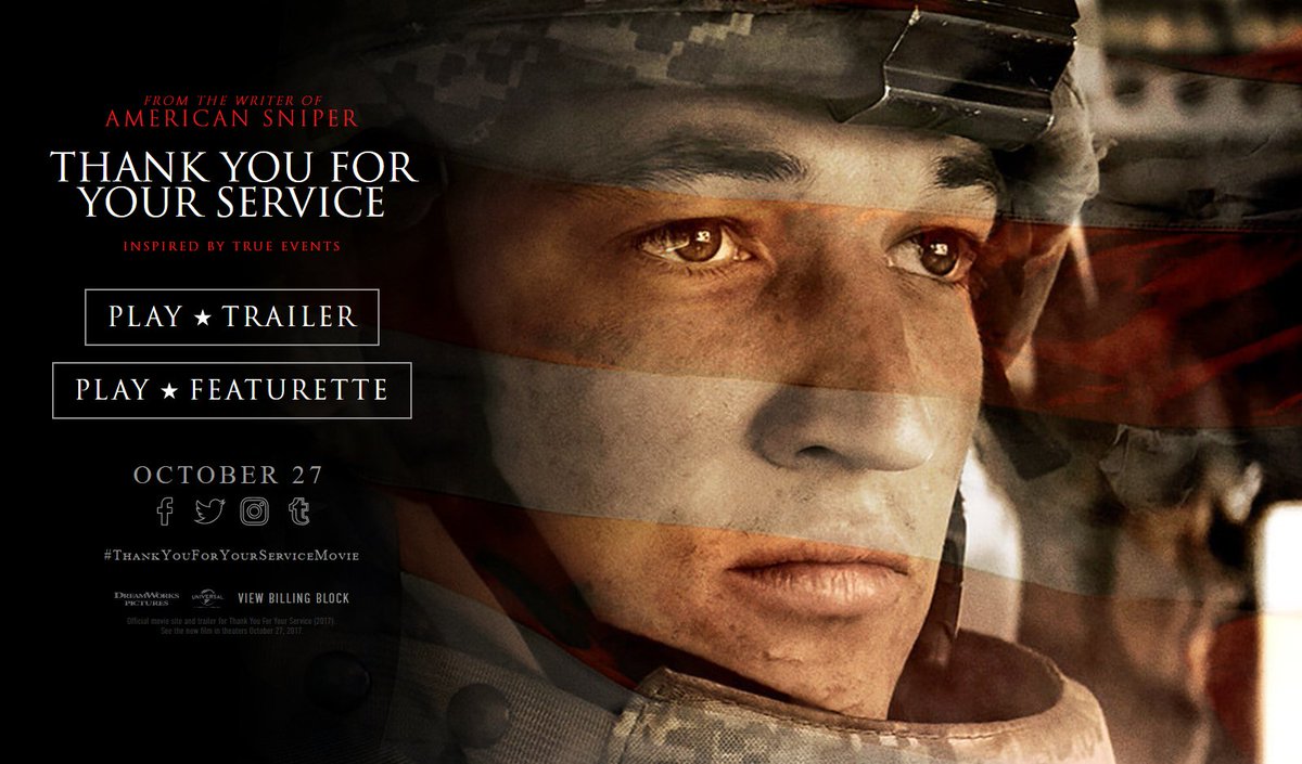 "I was a good soldier. I had purpose. I loved it." Thank You for Your Service-release 27 Oct 2017 bit.ly/2vwvYZM #MentalHealth