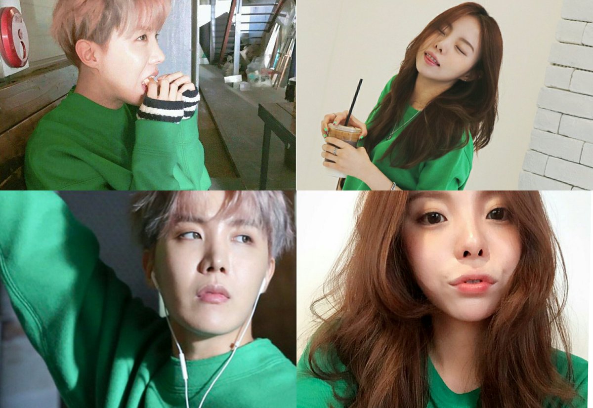 sceneryfortae's tweet photo. Hoseok and his sister are the definition of sibling goals, matching clothes for a stunning family https://t.co/G6ePuQRh0X