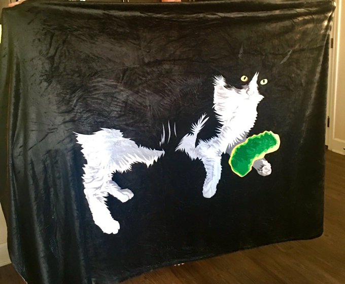 2 pic. The best part of my day: receiving my 1st blanket of Kushybaby from @printyourpet ???? Such amazing