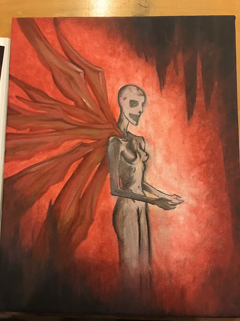 hfsquid's tweet photo. I've been working on this about once a year for the past 3 years. Idk what I'm doing... #procrastinationstation #demonboobs https://t.co/ug222ZFwU9