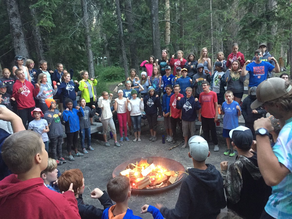 crow_camp's tweet photo. Intermediate 2 campfire during fire ban... zoom in 😉 https://t.co/k84wia4KAT