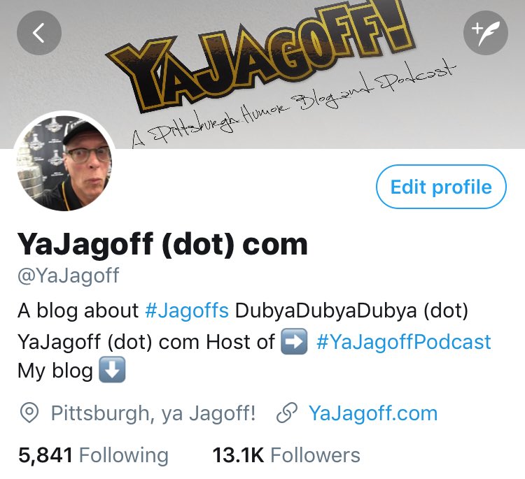 Hey gang. We have combined our accounts. Follow everything #YaJagoffPodcast #pittsburghpodcast over on <a href="/YaJagoff/">YaJagoff (dot) com</a>