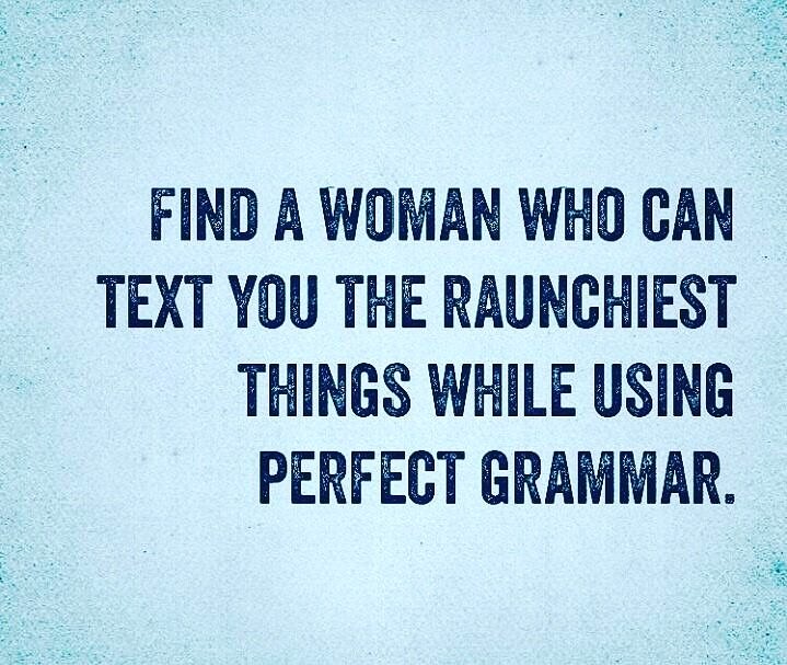 SensuallyIT's tweet photo. There is nothing sexier than proper grammar 😉
#SensuallySatisfied #IntimateTickles #Grammar #AdultToyParty #RomanceConsultant https://t.co/4FEZSsc0fD