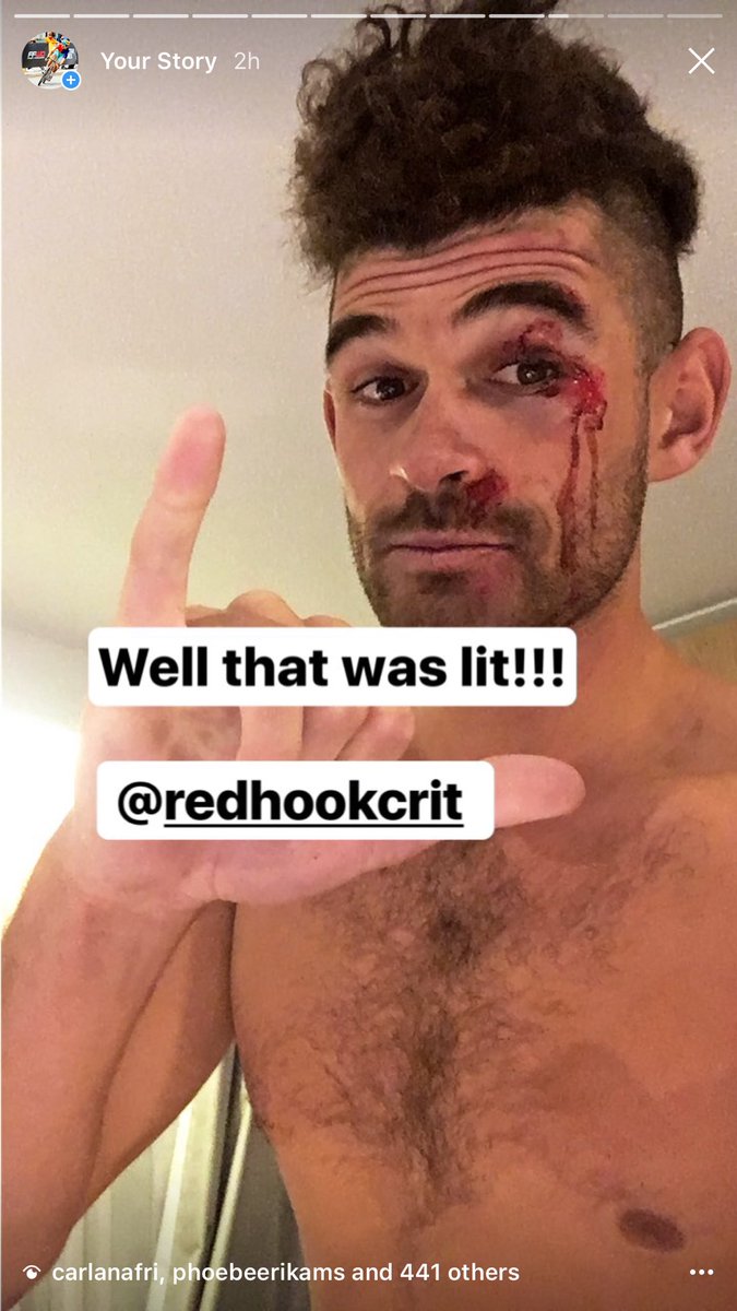 Eamon_Lucas's tweet photo. @Mickeyhavoc @Redhookcrit Crashes. Got up. Finished. Still won a top antagonist! #beasavage #wasgoing towinorpodium https://t.co/hLIa0fn84t