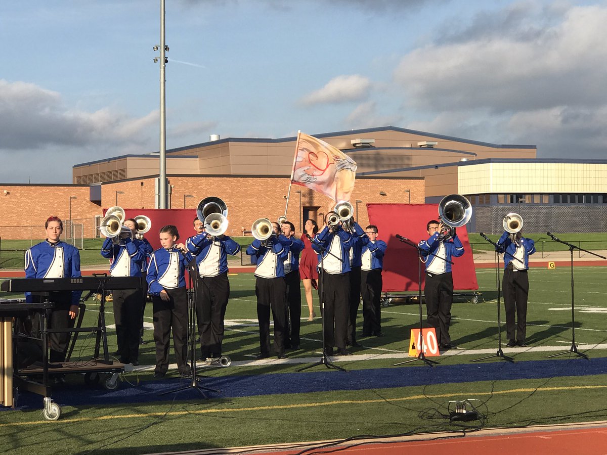 TheRealBradBell's tweet photo. Les Stentors is up next @DCI Plainwell with their 2017 program #TheRedStringOfFate #dci2017 https://t.co/3Qv3otfJvF