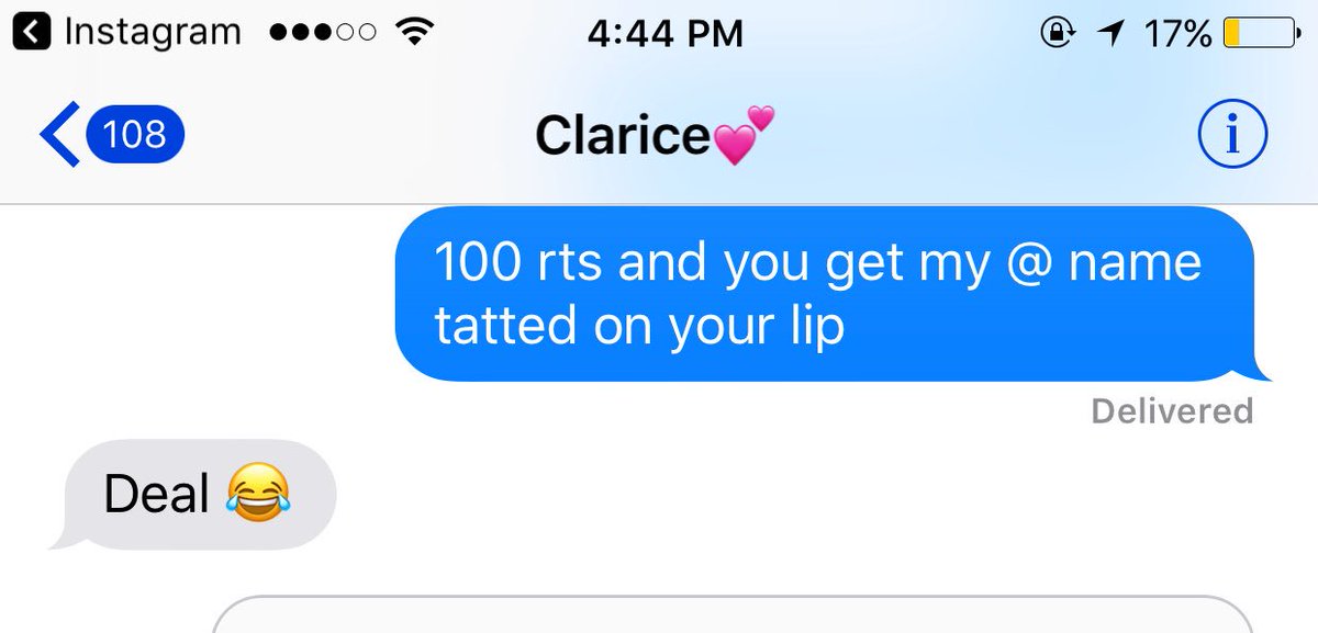 jenarell's tweet photo. 100 retweets and she will tat my @ name on her lip. Twitter do ya thing 💫 @uhclarice https://t.co/ddjP9W6UOV
