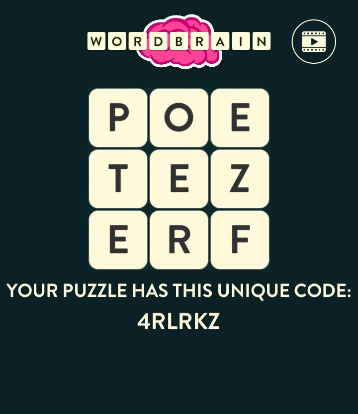 audliie's tweet photo. I've created a WordBrain puzzle! Try solving it. Download the game and enter the code 4RLRKZ #WordBrain  #wordpuzzle https://t.co/nGM7yk9NSV