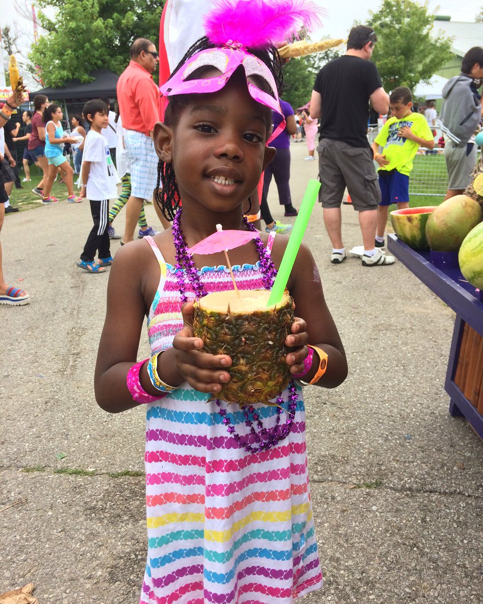 Our favourite little Tropic Lover of the day at #RibfestRH 💜🍍💙