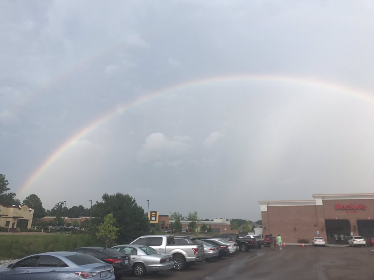OxfordPolice's tweet photo. Big rainbow over Oxford. Too bad it doesn't bring cooler weather. #GettingSteamy https://t.co/ZjgSWxAB0F