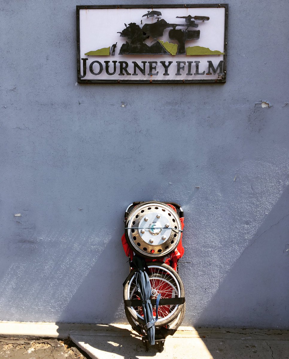 .<a href="/rickeygates/">rickey gates</a> left his #Transamerica stroller at <a href="/journeyfilm/">Journeyfilm</a> in #Reno. Baton has been passed. Who's next for a run across the Great Basin?