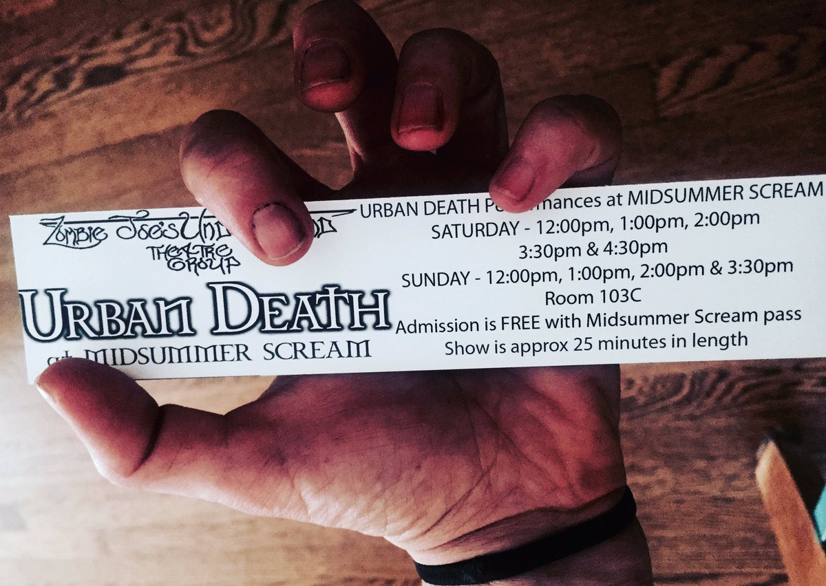 Cooking up some sick shit for Midsummer Scream next Saturday and Sunday @zombiejoes @urbandeath_zju @midsummerscream #horror #horrortheatre