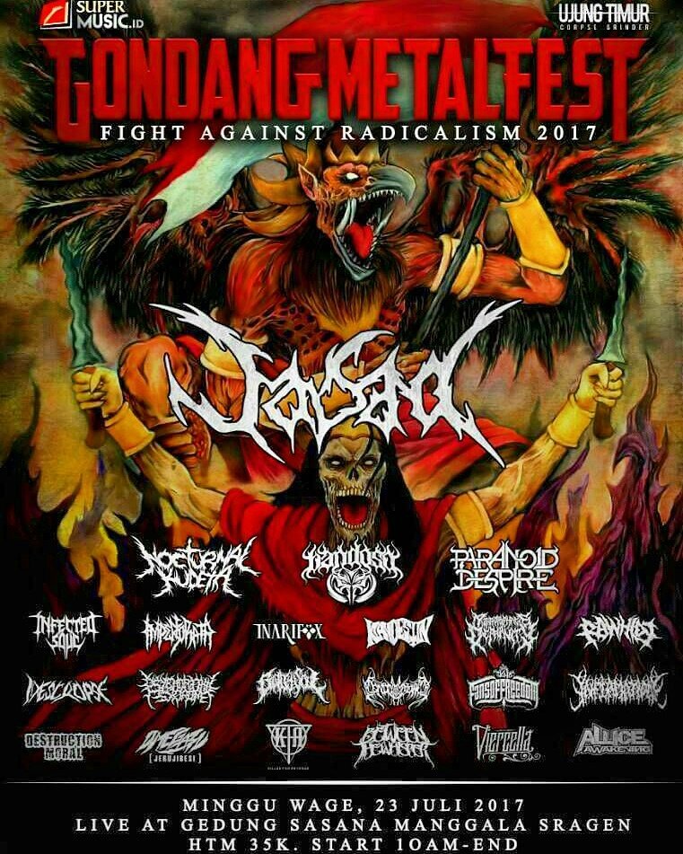 Selamat pagi SRAGEN !!!
kita sudah sampai di kota kalian.

Siapkan stamina untuk nanti malam bergoyang bersama..

*GONDANG METAL FEST*