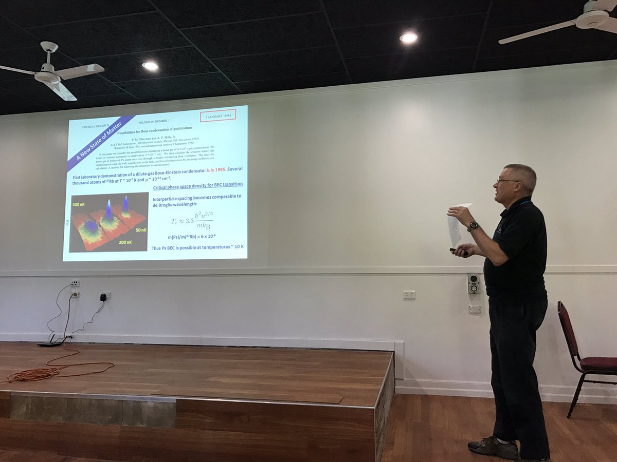 phrdw's tweet photo. @POSMOL2017 Charles Clark highlighting positronium BE @g8ge @jcu https://t.co/ZALqvbfoFU