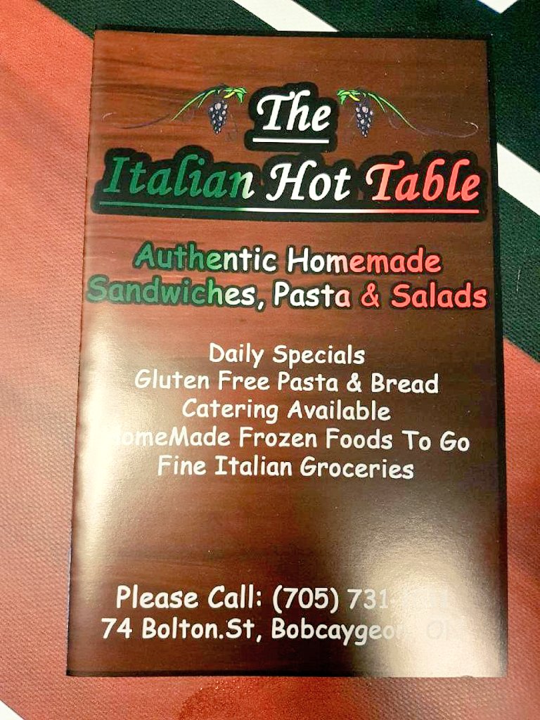 JayOnCHOM's tweet photo. Heading to Bobcaygeon? You HAVE to see my girls Gabby Nadia &amp; Rosa at the #Italian hot table! Tell them I sent you. And try the veal! 🇮🇪 https://t.co/6WaWdYKBKV