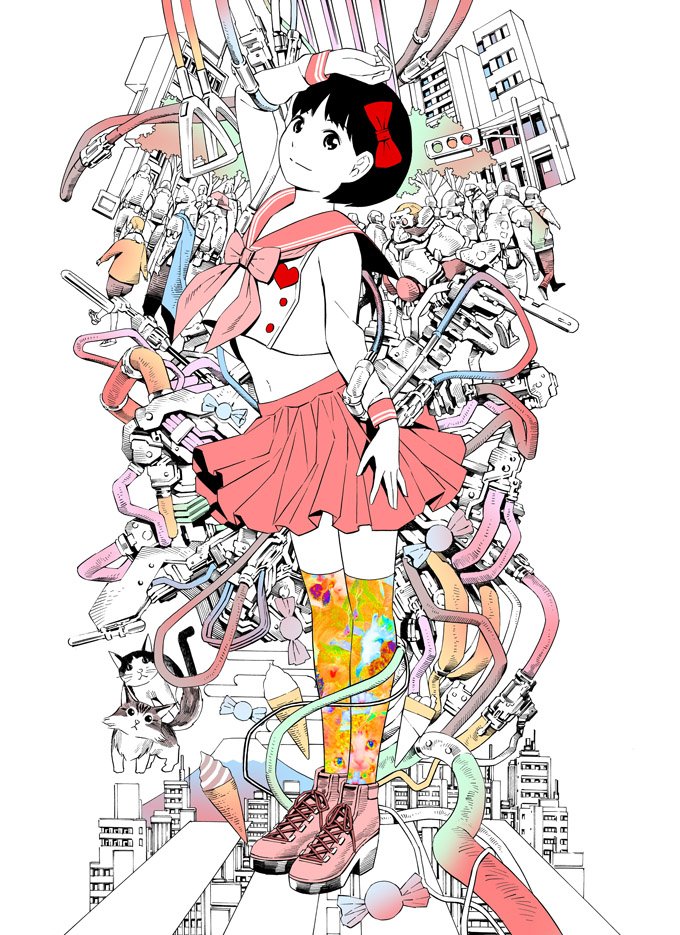 「我留巣 」|吉富昭仁のイラスト