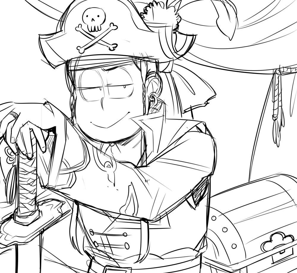 Also I do not know why, but Pirate Choromatsu has shmeckldorfed my heart and I am upset because I already have too many fav choros... 
