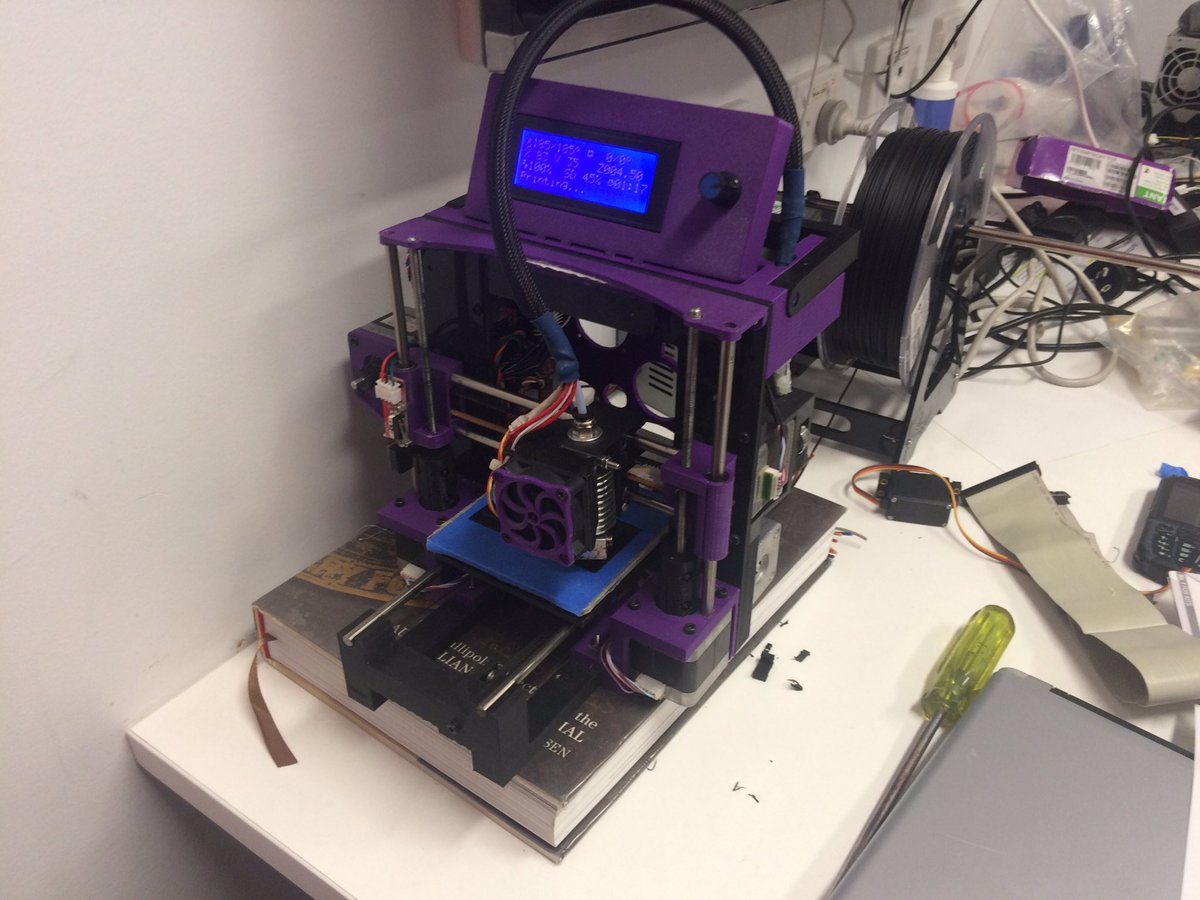lindaamccall's tweet photo. 3D printer hard at work for team #MakerSpace Mackay #technical #adhackathons #assistive #divices https://t.co/RRLA7cMctB