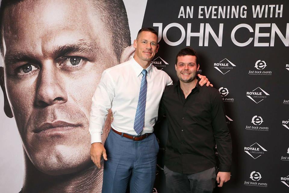 JesseMullens's tweet photo. It was awesome to meet @JohnCena in Sydney! He is one of my top inspirations! #earntheday #riseabovehate #respect https://t.co/Io04uGw2Vo
