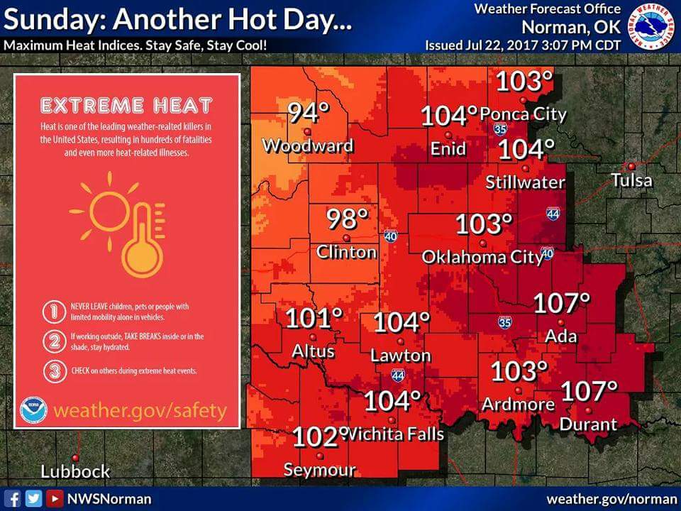 WeatherMan2001's tweet image. Oklahoma: Hey Guys, Good Evening. This Is Tomorrow's, Temps And ThunderStorms. Have A Great  Evening And Stay Tuned For More Weather Updates
