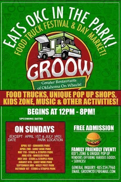 Eats Okc in the Park July 23rd 
@ Stars &amp; Stripes Park Lake Hefner.
12pm - 8pm. Don't miss it!