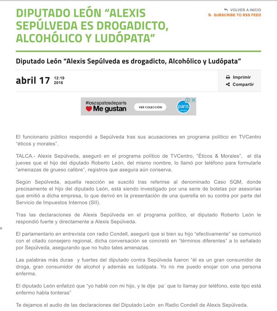 nohagonadasolo's tweet photo. A. Sepulveda: este mono es el eterno candidato y vean las  cualidades que tiene: Drogadicto, alcoholico y ludopata @RADIOPALOMAFM https://t.co/CAsZUXENFa