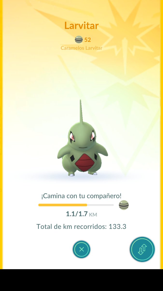 PokemonMDQ77's tweet photo. Distancia del compañero tambien reducida!!! #pokemongo https://t.co/pdwPOb3VgY