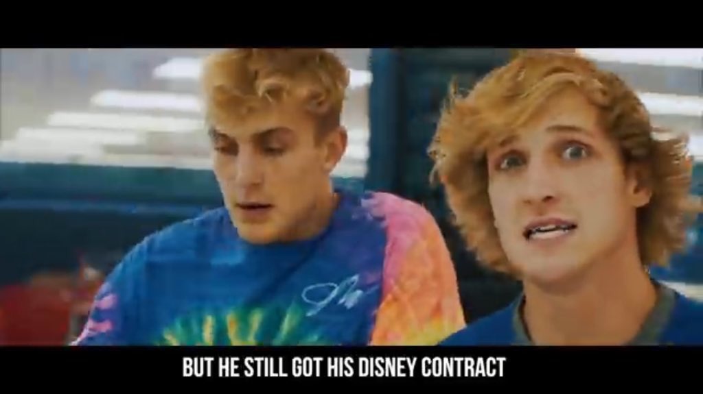 nex3lith's tweet photo. @jakepaul hey i think yall need to fix ‘rise of the pauls’ @LoganPaul he doesnt have his disney contract anymore😌😋 https://t.co/cVYq4SlQKi