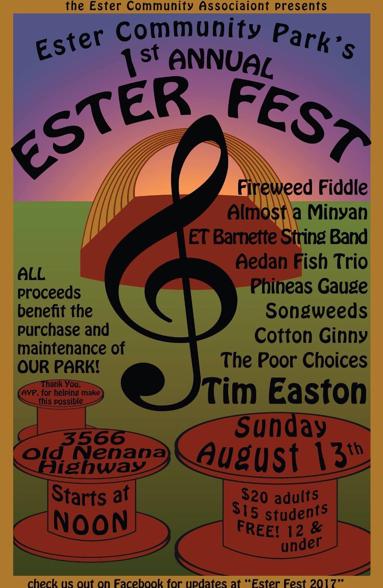 Tim_Easton's tweet photo. NEW SHOW ADDED IN ESTER, ALASKA ON SUNDAY, AUGUST 13. #ESTERFEST #Alaska https://t.co/k8gqMBCUhV