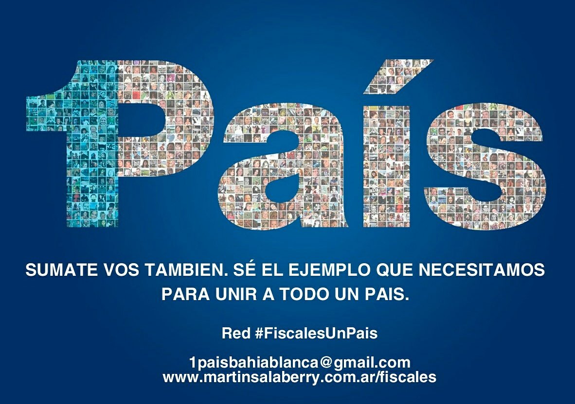 Ayudanos a Fiscalizar la elección!! Ayudemos a <a href="/SergioMassa/">Sergio Massa</a> y <a href="/Stolbizer/">Margarita Stolbizer</a> a construir #1Pais Unido. Anotate en goo.gl/9jMRhj