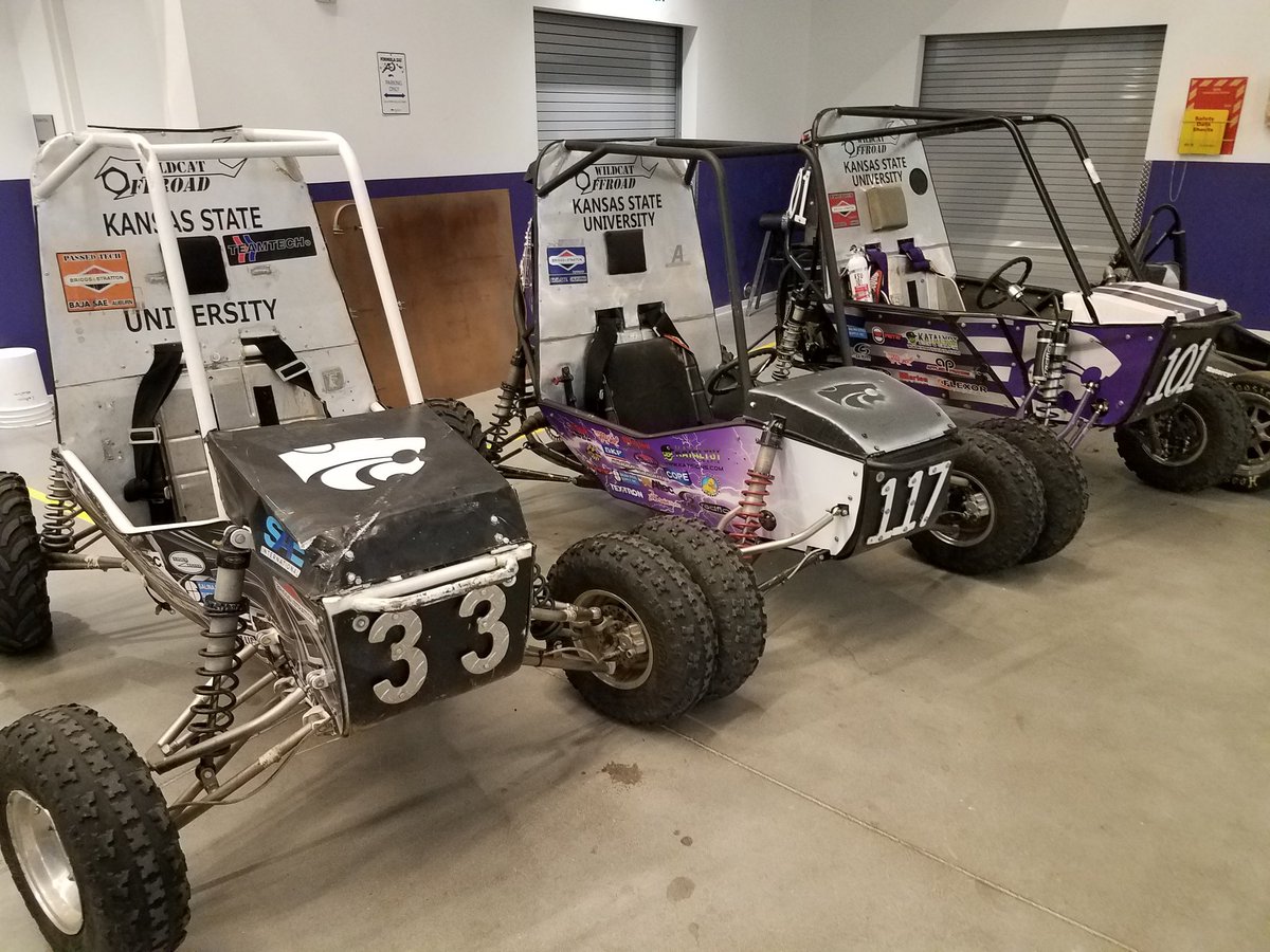 For the first time in K-State history we have 3 running cars. We plan to have a drive day for all who want to join this semester!@KStateEngg