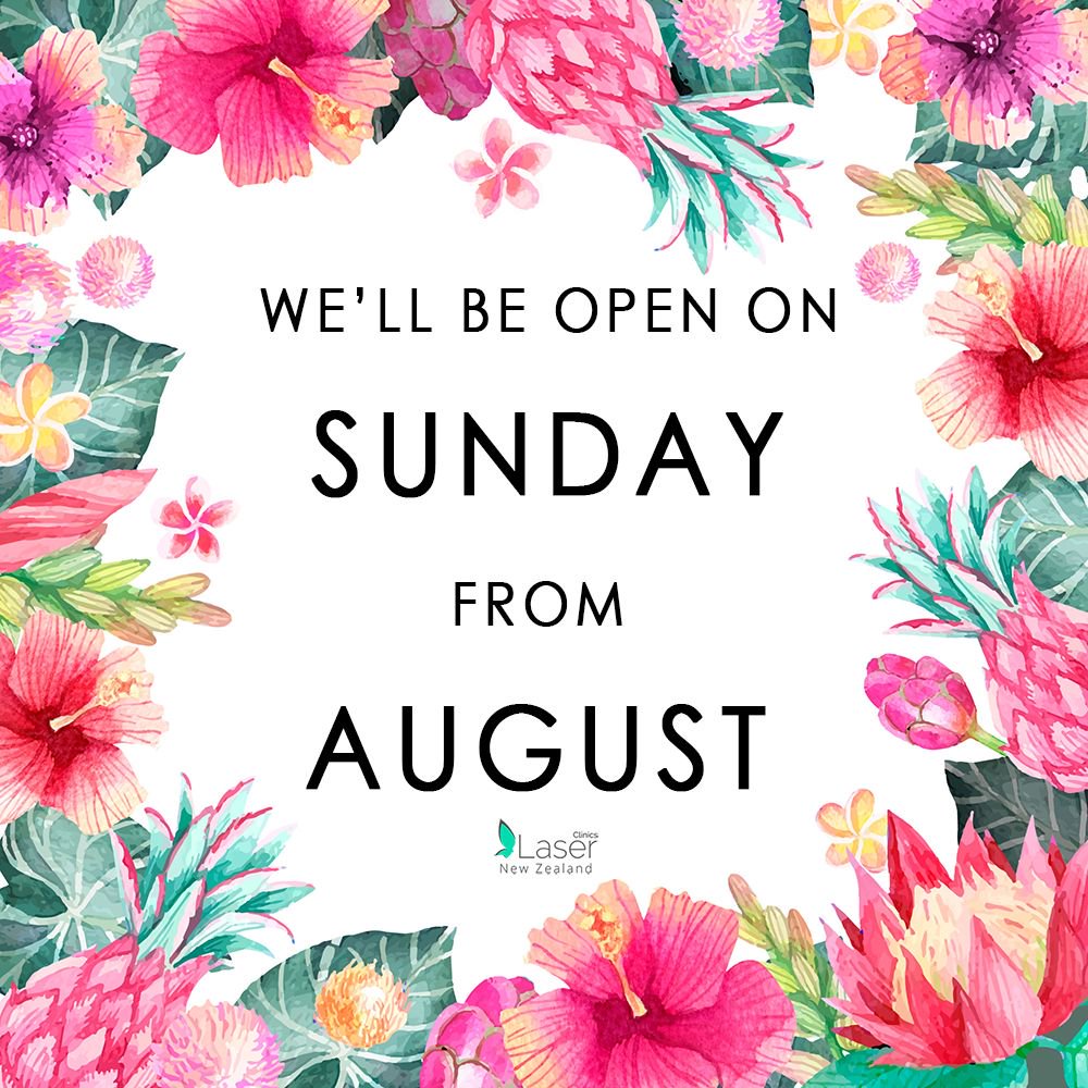 SkinElixir's tweet photo. We'll be open on Sunday..from August ;)
#onSunday #fromAugust #August #weareopen #newzealand #nz #skin #laserhairremoval #beauty https://t.co/bTyuAGqbpz