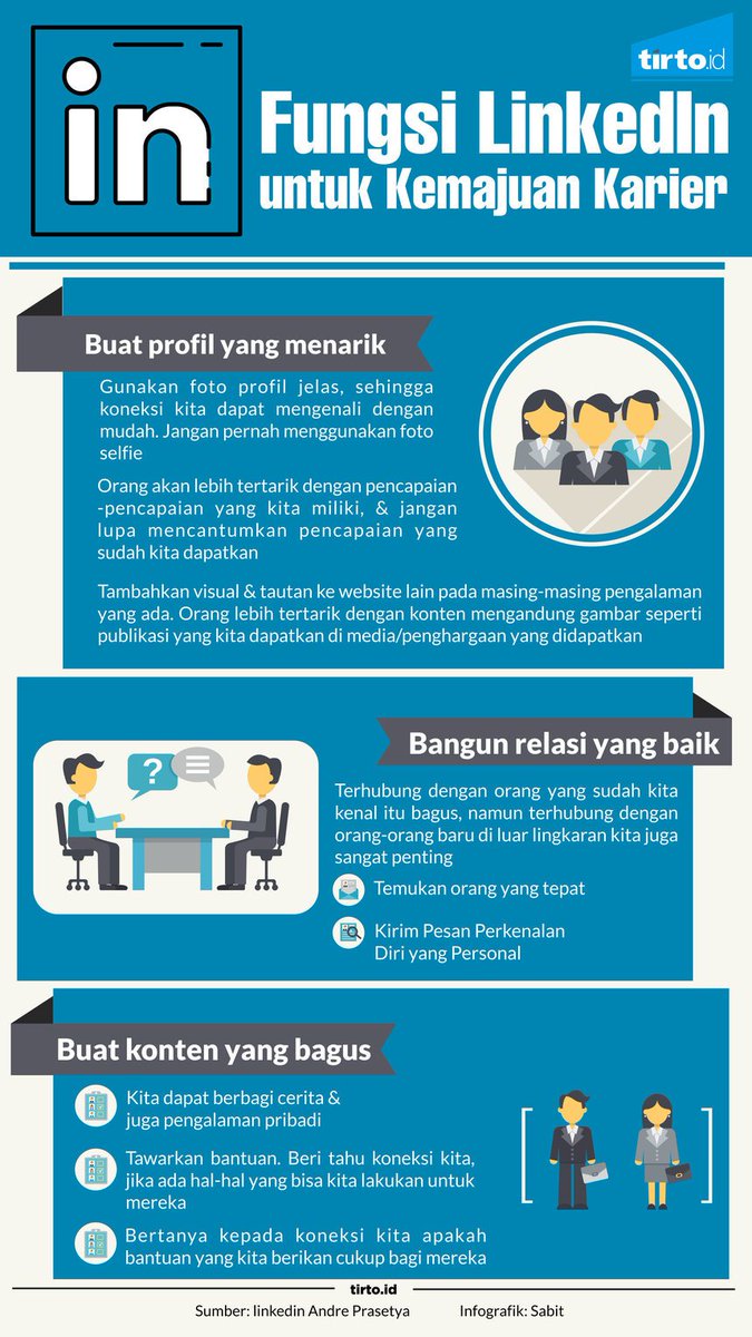 TirtoID's tweet photo. Memaksimalkan Linkedin? Kenapa tidak. Demi masa depan, apa sih, yang enggak~
https://t.co/MbD0cePAmm https://t.co/RnkAwcGqnA