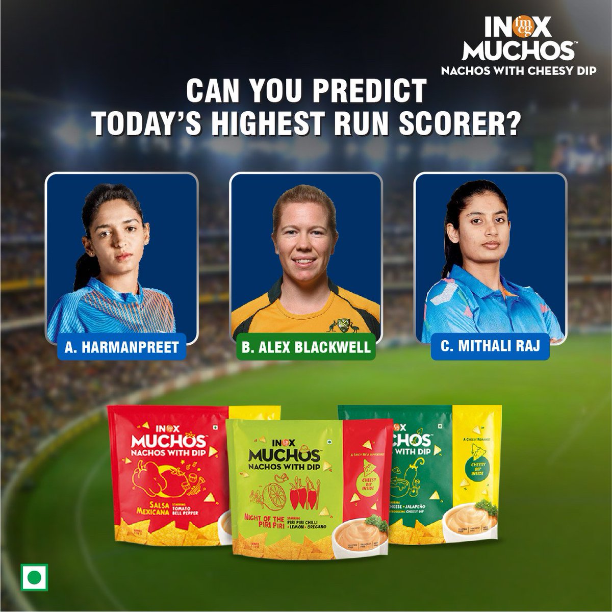 Indian women are all geared up to take on Australia! Are you ready with your pack of #InoxMuchos for the thrill??