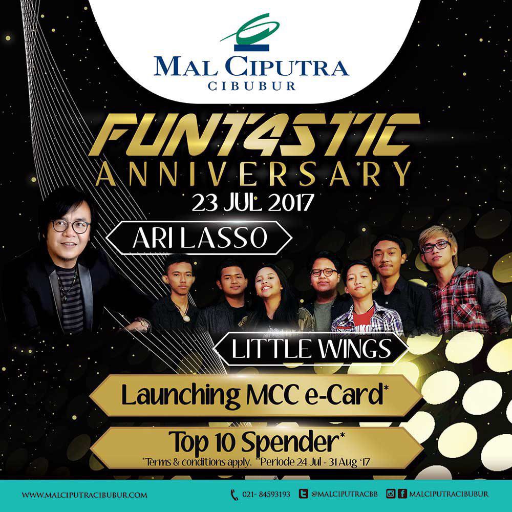 ARILASSO_INFO's tweet photo. Malam ini #Funt4stic Anniversary bersama @Ari_lasso dan @BandLittlewings Mal Ciputra #Cibubur 7pm. @MalCiputraCbb https://t.co/1G2zw5ttdG