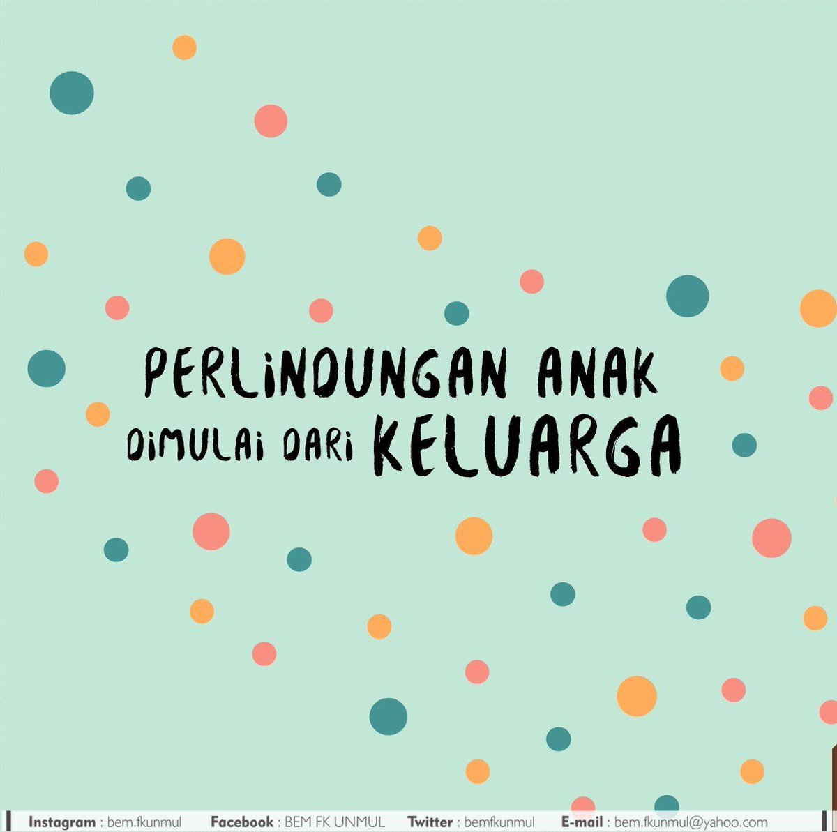 BEMFKUnmul's tweet photo. [ HARI ANAK NASIONAL 2017 ]

Mulailah dari keluarga.

#HariAnakNasional2017
#InfokomInspiratif
#BEMFKUnmul
#BEM_RumahKita
#LetsGoBuild https://t.co/mS1gXYlTJN