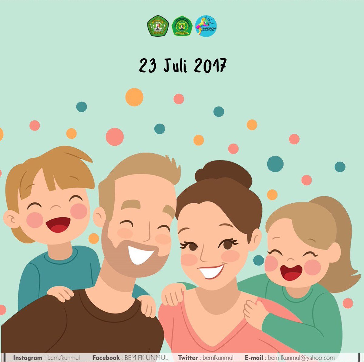 BEMFKUnmul's tweet photo. [ HARI ANAK NASIONAL 2017 ]

Mulailah dari keluarga.

#HariAnakNasional2017
#InfokomInspiratif
#BEMFKUnmul
#BEM_RumahKita
#LetsGoBuild https://t.co/mS1gXYlTJN