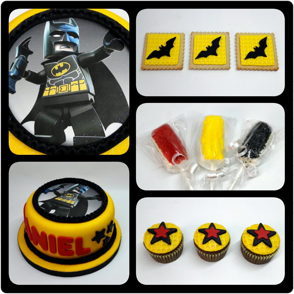PrityCakes's tweet photo. Combo LegoBatman #PrityCakes #pritycakes #cake #dulce #fondantcake #cupcakes #galletas #malvapops #lego #legobatman #pastry #baked #panama https://t.co/uJUOgOFcSj
