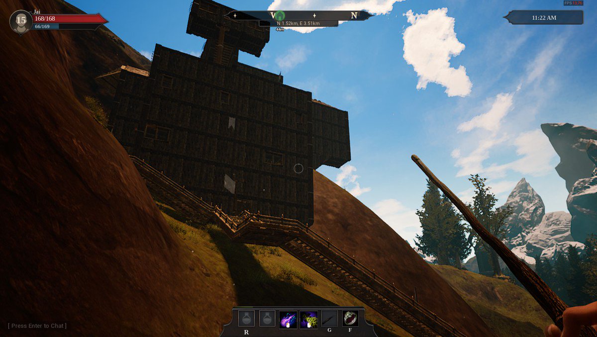 Jairone80's tweet photo. @PlayCitadel Welcome to Robot Hill!  4 floors, cellar, scout tower, ramp up to the mountaintop, and more! Solo project, ~7 hours. https://t.co/ZN1kkX5SNv
