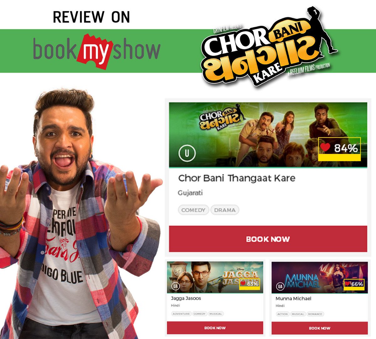 CBTK_TheMovie's tweet photo. Watch this fun-filled movie and write us your review on @bookmyshow. https://t.co/H8UfXyMQJH #CBTK #InCinemasNow https://t.co/JcQtZNd0E9