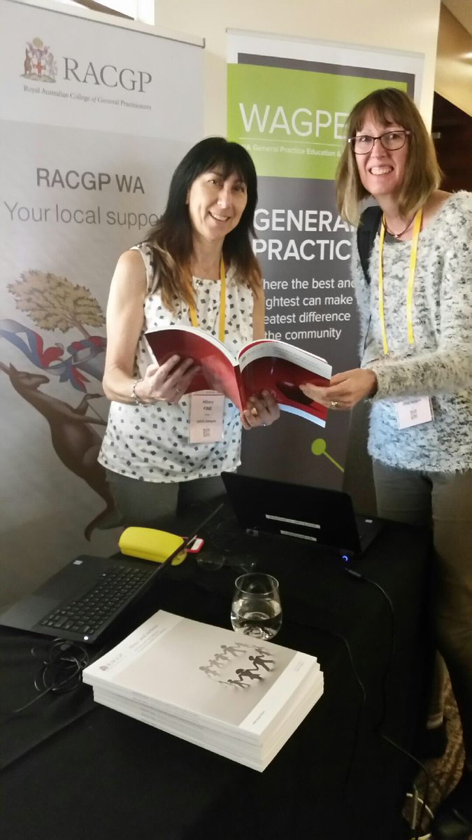 TheGoodGP's tweet photo. Thanks @FineHilary for helping out on the @RACGP table at #GPCEPerth 
@gpce #redbook https://t.co/wLcput5TTc