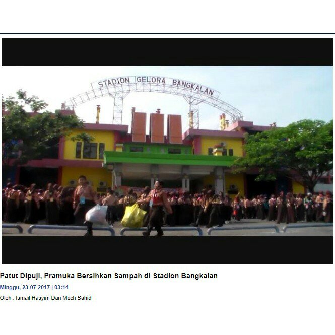 AdhyDault's tweet photo. Patut Dipuji, Pramuka Bersihkan Sampah di Stadion Bangkalan 
https://t.co/GDYlLNEy6W https://t.co/4gvHLYic82