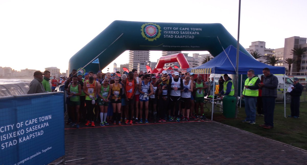 CTRunningFest's tweet photo. AND GO! 21km at #CTFoR2017 underway. Come down grab a coffee and support. https://t.co/kQS2tEnP5K