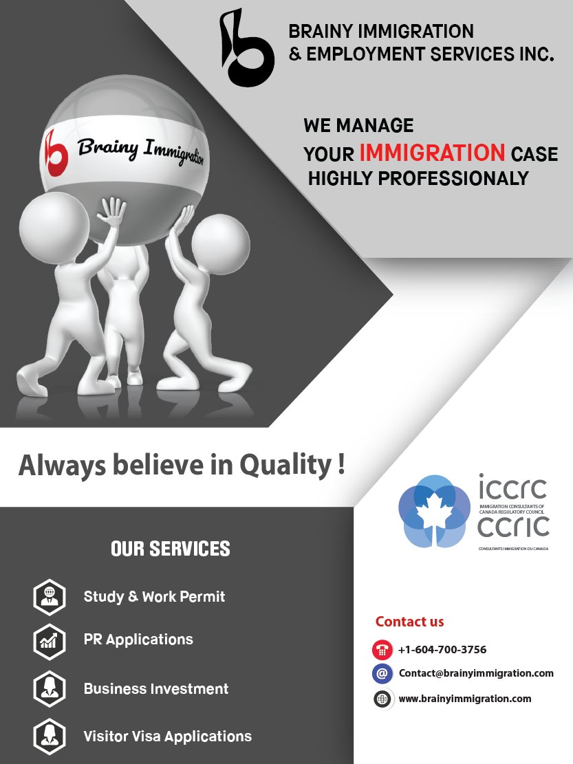brainyimmi's tweet photo. #BrainyImmigration 
Brainy Immigration and Employment Services Inc. https://t.co/jIhzebOizz