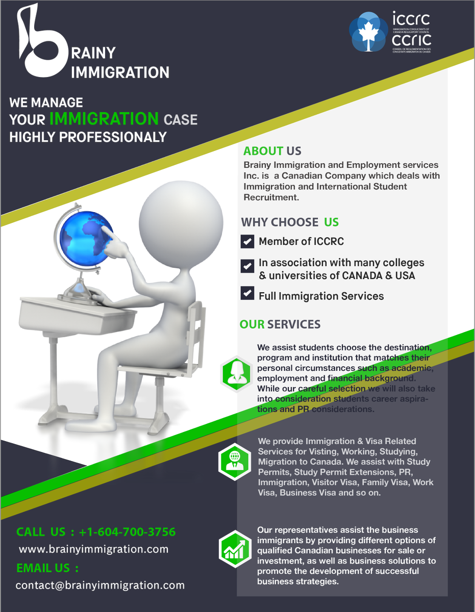 Navdeepkumar2's tweet photo. #BrainyImmigration
Brainy Immigration and Employment Services Inc. https://t.co/ehDRYUtuZD