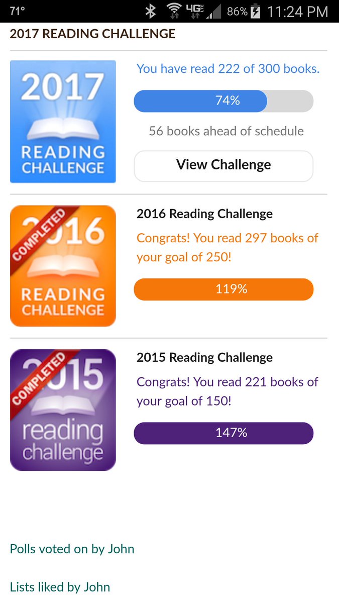 PipersReviews20's tweet photo. Way ahead in my challenge! Hoping to hit 350! @goodreads #goodreads #goodreadsreadingchallenge2017 https://t.co/DSfjA64Gw9