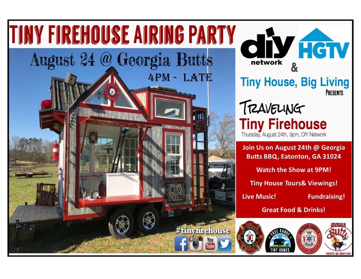 unitedtinyhouse's tweet photo. Tiny Firehouse HGTV/DIY Show Party, Aug 24, 9PM
https://t.co/LLZFJBG3kL
#tinyfirehouse
#freerangehomes
#hgtv
#tinyhousebigliving
#diynetwork https://t.co/WIU8Obv64Q