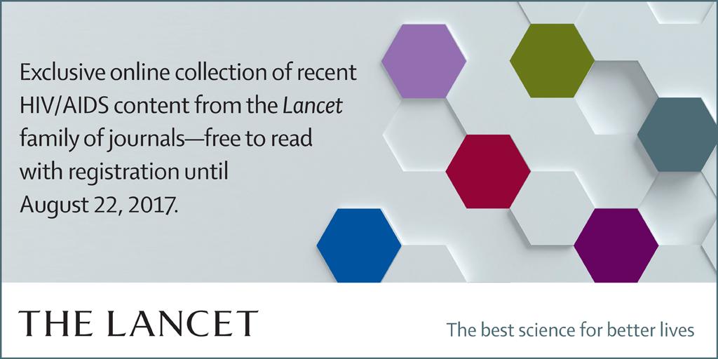 TheLancet's tweet photo. To mark #IAS2017, the Lancet journals have made a selection of HIV/AIDS content free, visit https://t.co/PnPwIfKzYd to read https://t.co/Wgls3iuUVJ