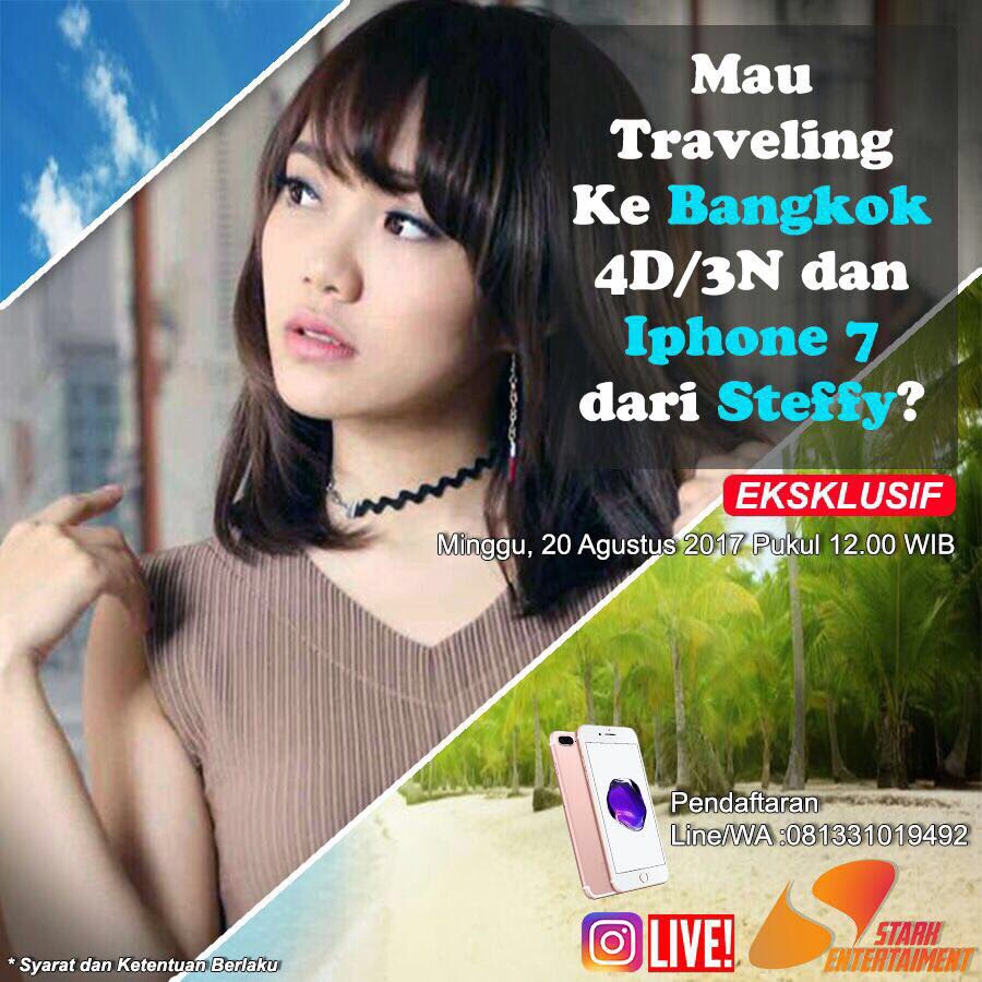 Steffy_ai's tweet photo. Yang mau iphone 7 atau free ke bangkok 4 hari 3 malam go!!!! Langsung daftar ke 081331019492 https://t.co/Qjx7uGKrEr