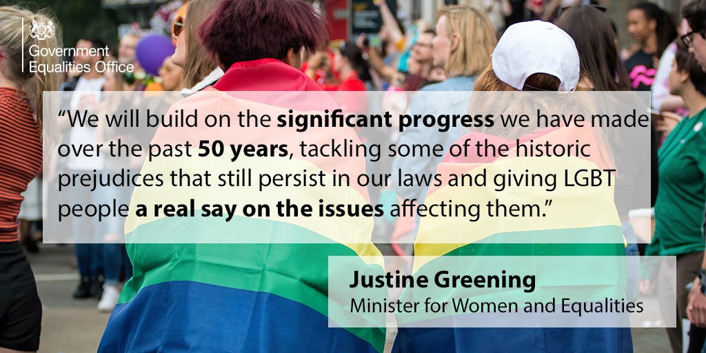 We have launched our #LGBTSurvey! We want to hear from #LGBT people about their experiences &amp; views - tell us here:  gov.uk/government/con…